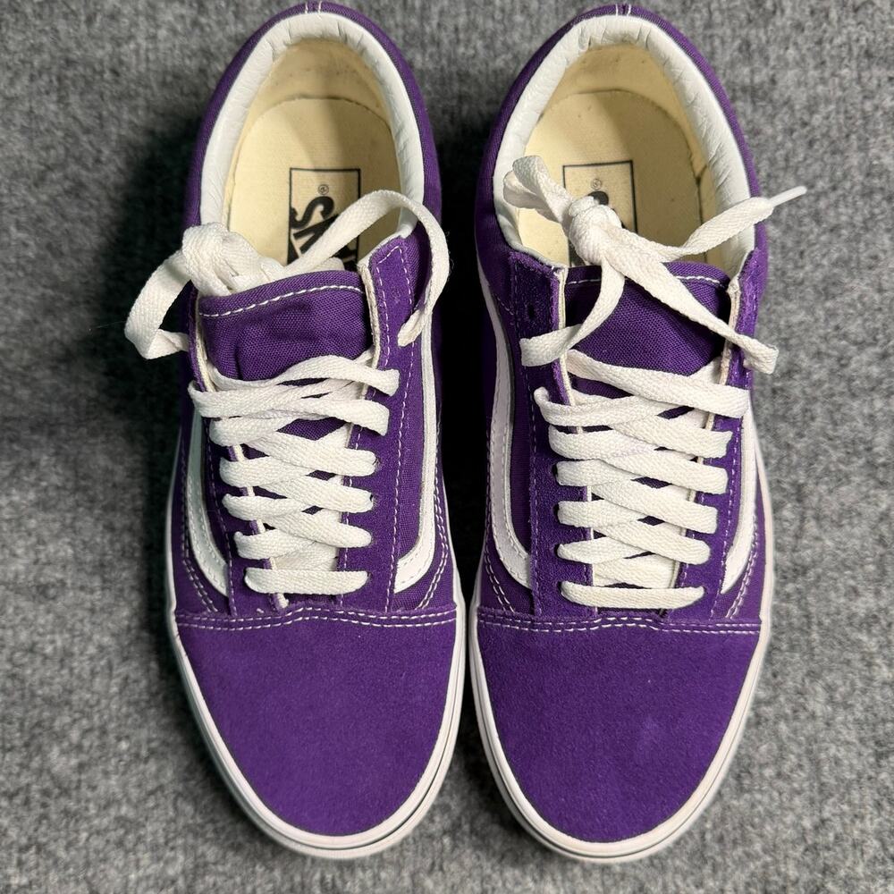 Vans Old Skool Purple White Sneakers Women 8.5 (Men 7)